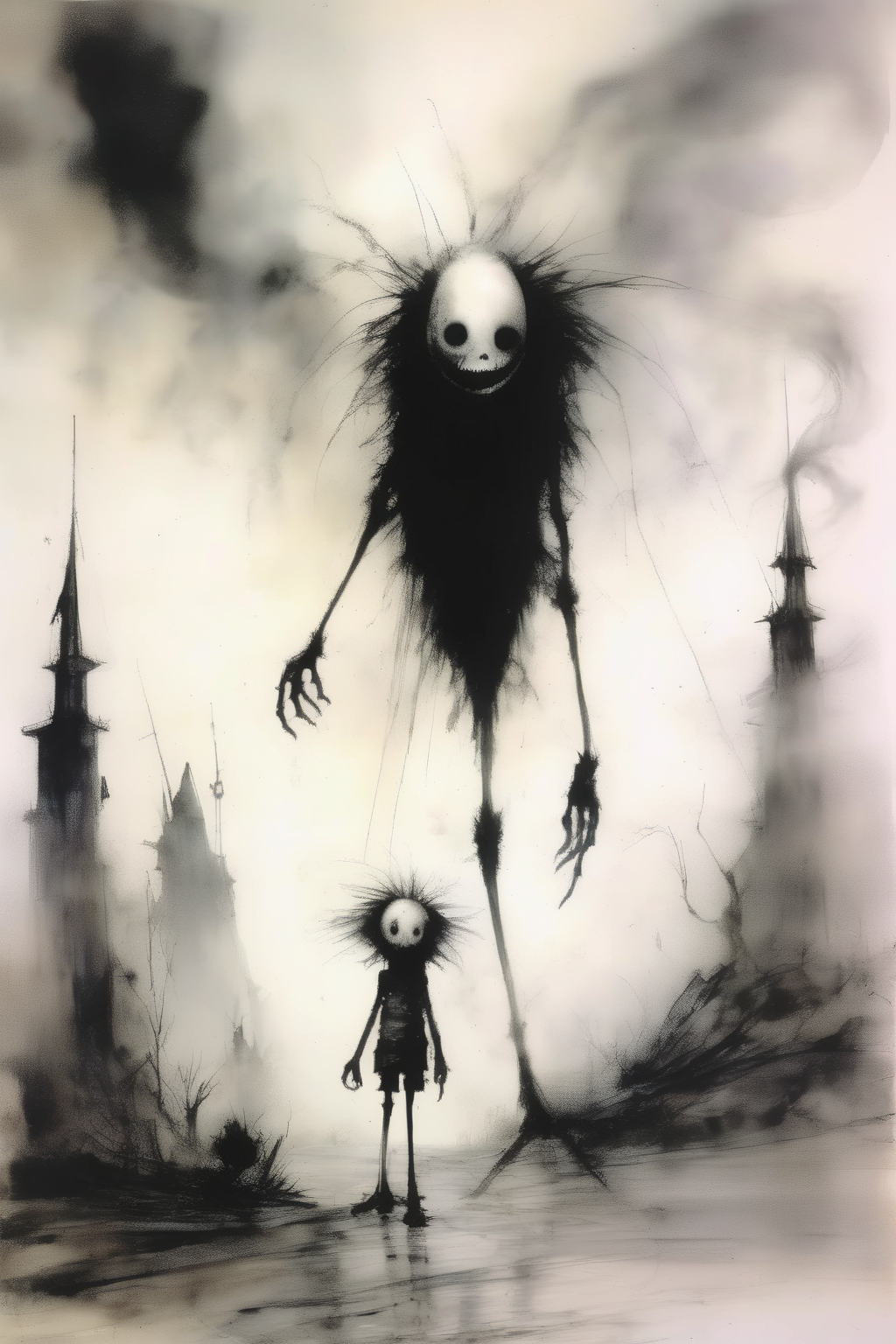 00013-1668633423-_lora_Stephen Gammell Style_1_Stephen Gammell Style - a strange thing in the distance in the style of Stephen Gammell.png